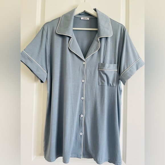 NWT Joyaria Women’s Super soft Button Down Pajamas Long Sleeve Set/Size Medium - Picture 2 of 8